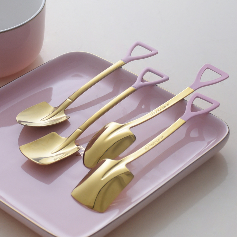 Kitchen Appliances Luxury - Luxe Roze Gouden Lepel Bestek Servies