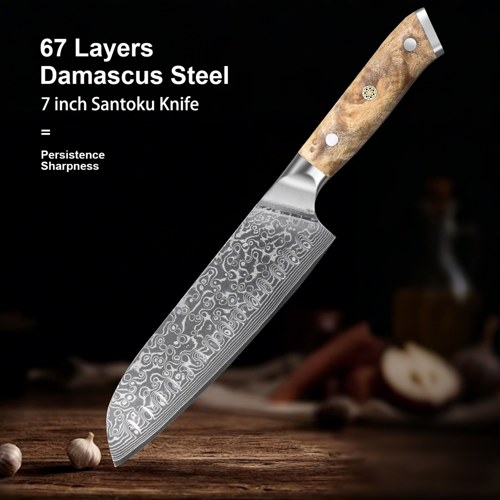 Kitchen Appliances Luxury - Damascus Keukenmes 7,1 Inch Santoku Mes