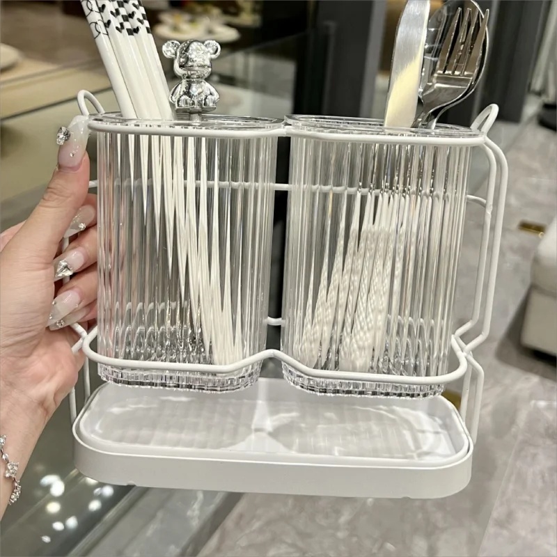 Kitchen Appliances Luxury - Wandmontage keuken bestekorganizer licht luxe eetstokjes