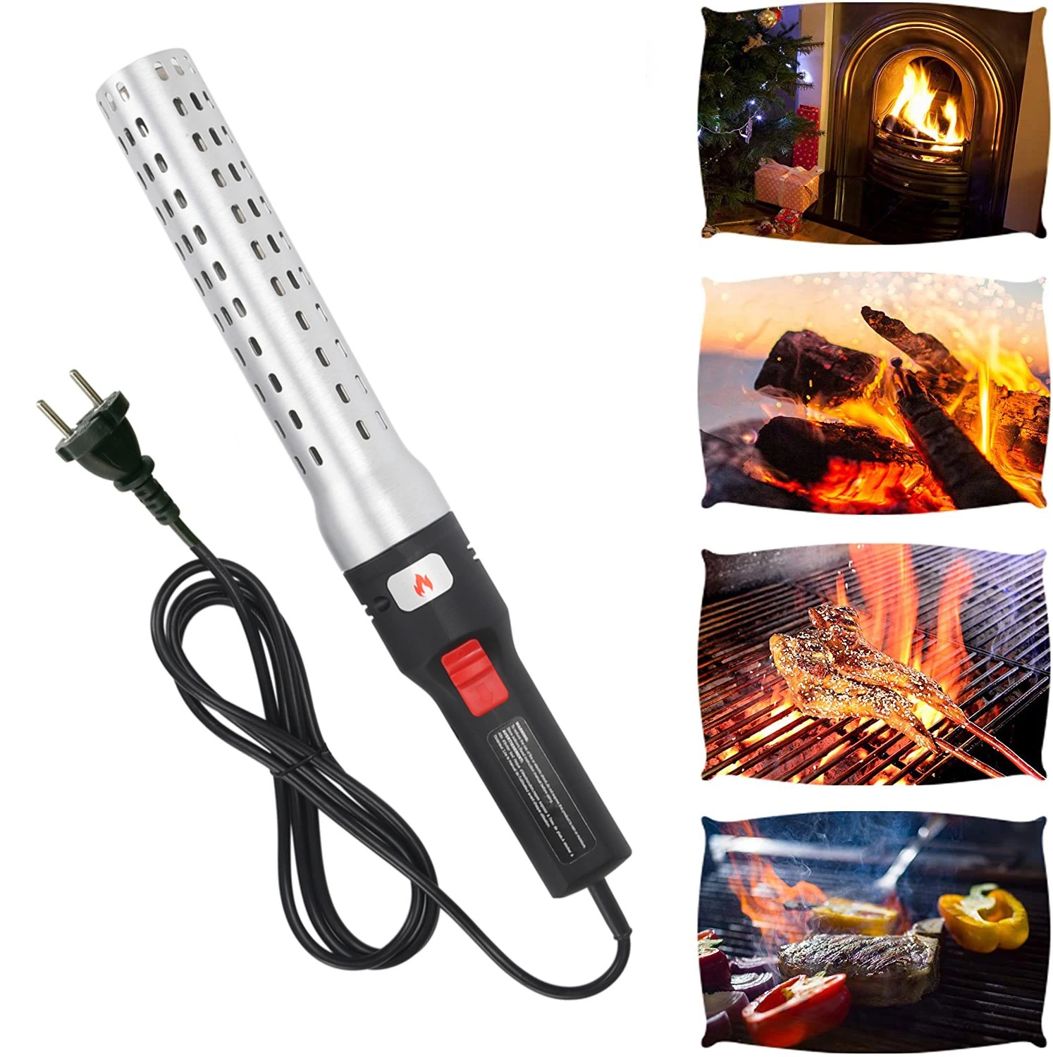 Electric Smoker Bbq - BBQ-starter Houtskoolaansteker Elektrische vuursteker voor Kamado