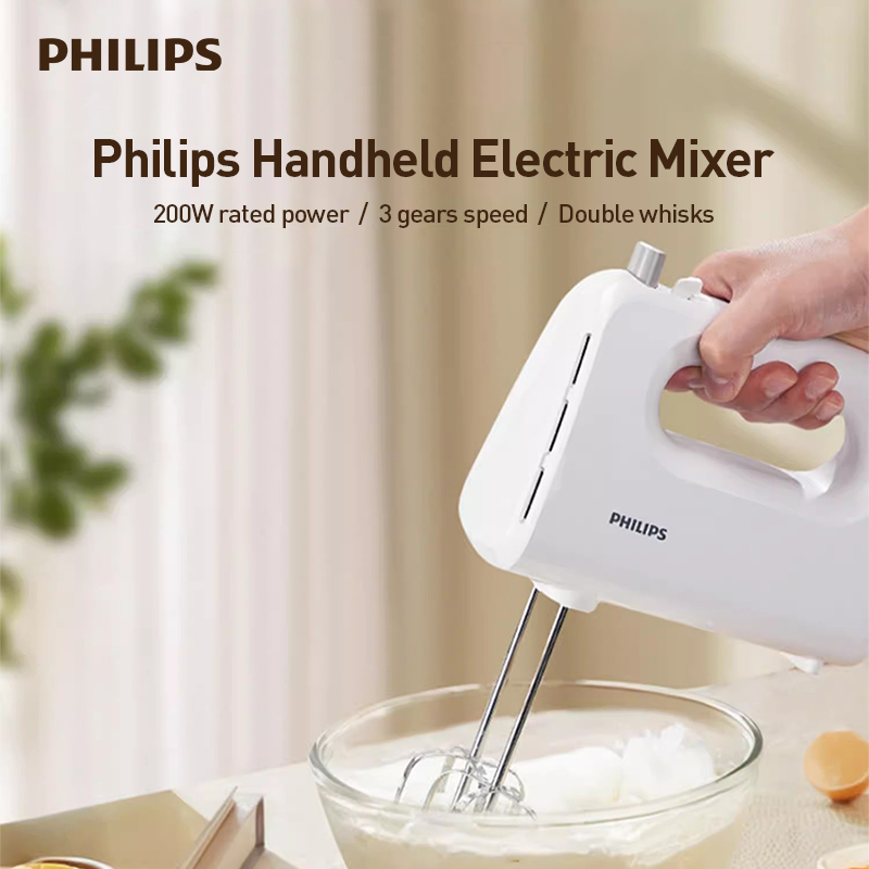 Kitchen Appliances In White - Philips Handheld Elektrische Eierklopper 3-Speed ​​2-Beater