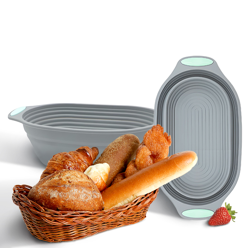 Kitchen Appliances Garage - 1PC siliconen opvouwbare banneton broodrijsmand -