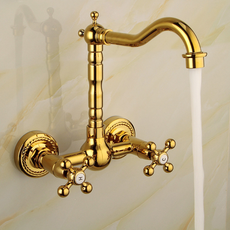 Kitchen Appliances Luxury - Luxe Goudkleurige Messing Badkamer Gootsteen Wastafel