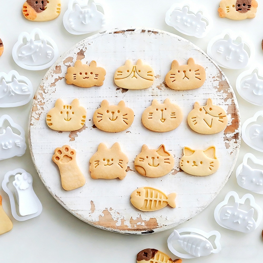 Kitchen Appliances Garage - Schattige Kitten DIY Stempel Koekjesvormpjes Bakvorm