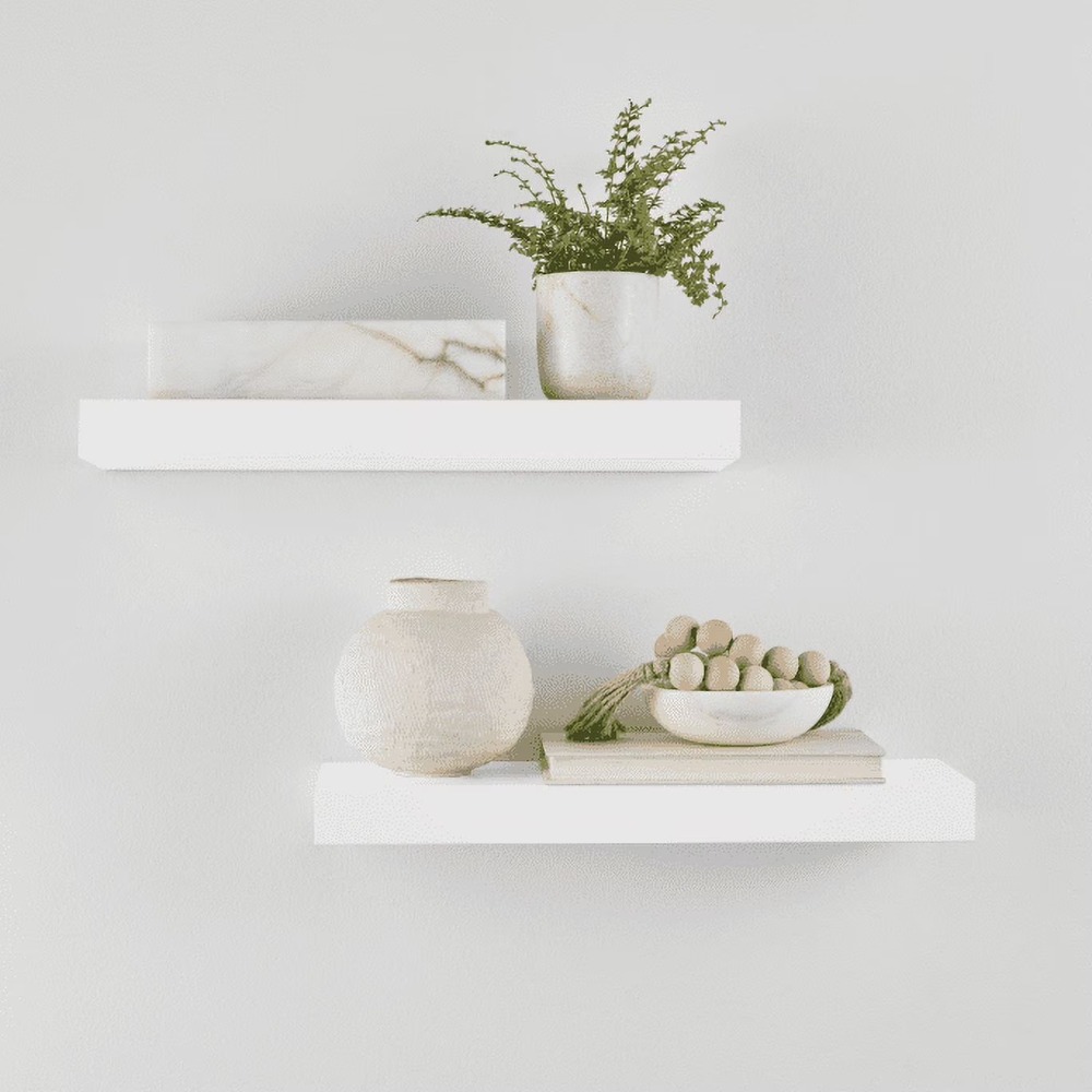 Witte zwevende planken set van - Kitchen Appliances In White recensie en prijs