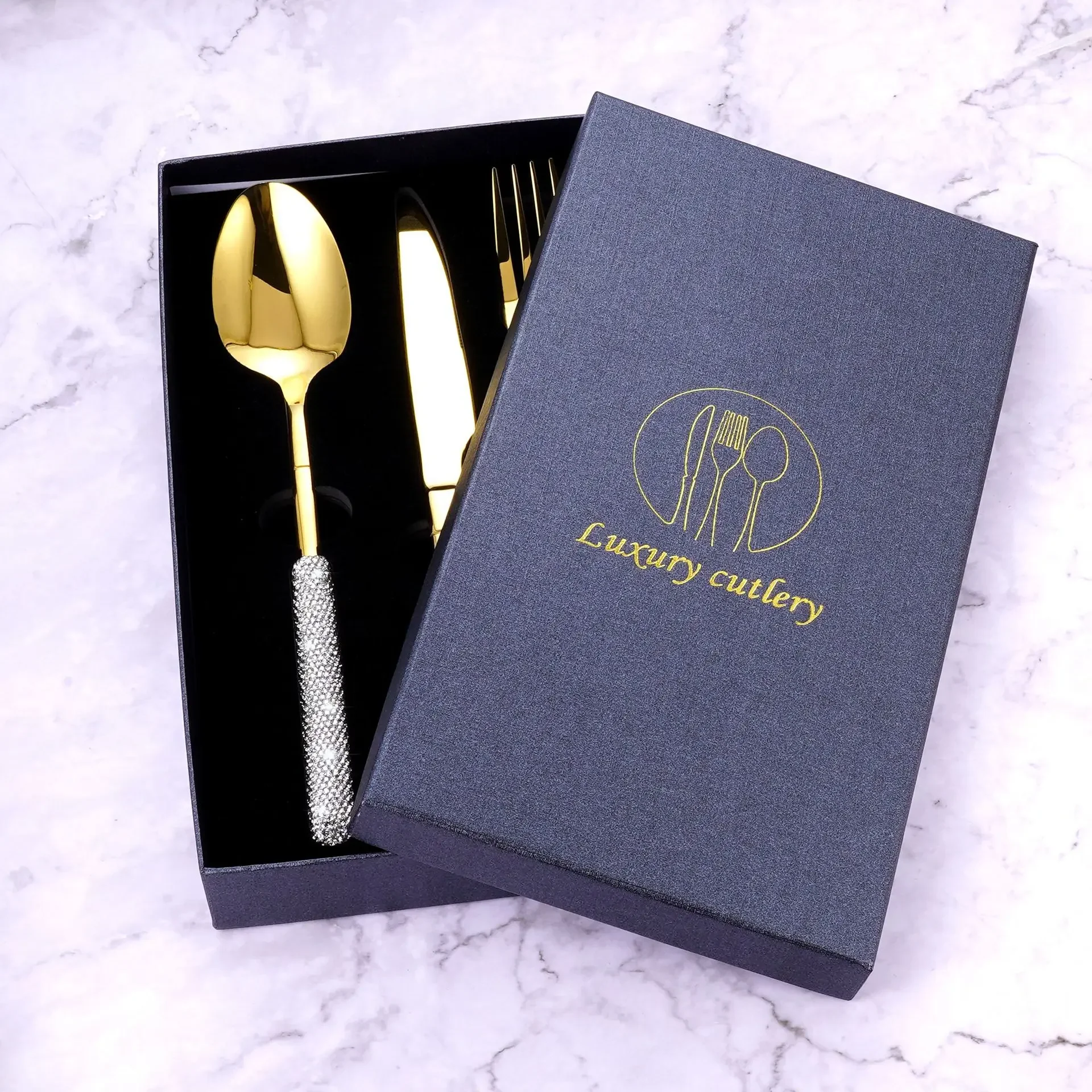 Lepel Vork Messenset met Bling - Kitchen Appliances Luxury recensie en prijs