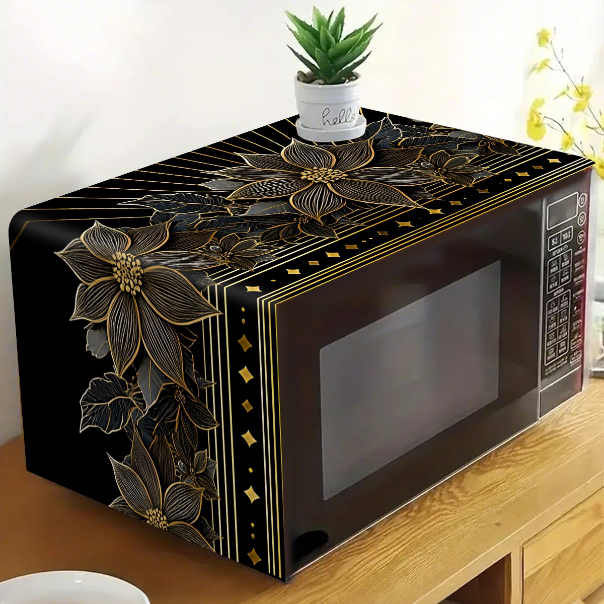 Luxe Zwart Goud Bloemen Magnet - Kitchen Appliances Luxury recensie en prijs