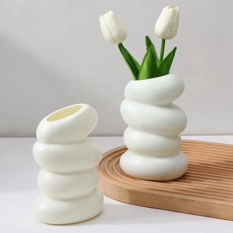 1PC Plastic Spiraal Witte Vaas - Kitchen Appliances In White recensie en prijs